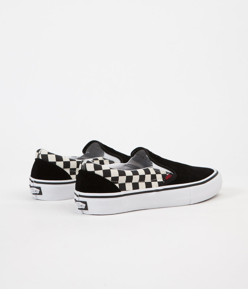 Vans x Thrasher Slip On Pro Shoes in Black and Checkerboard