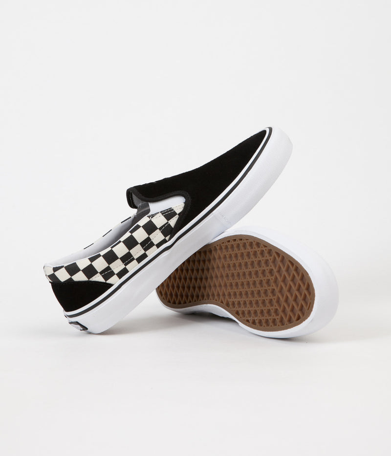 Vans x Thrasher Slip On Pro Shoes in Black and Checkerboard