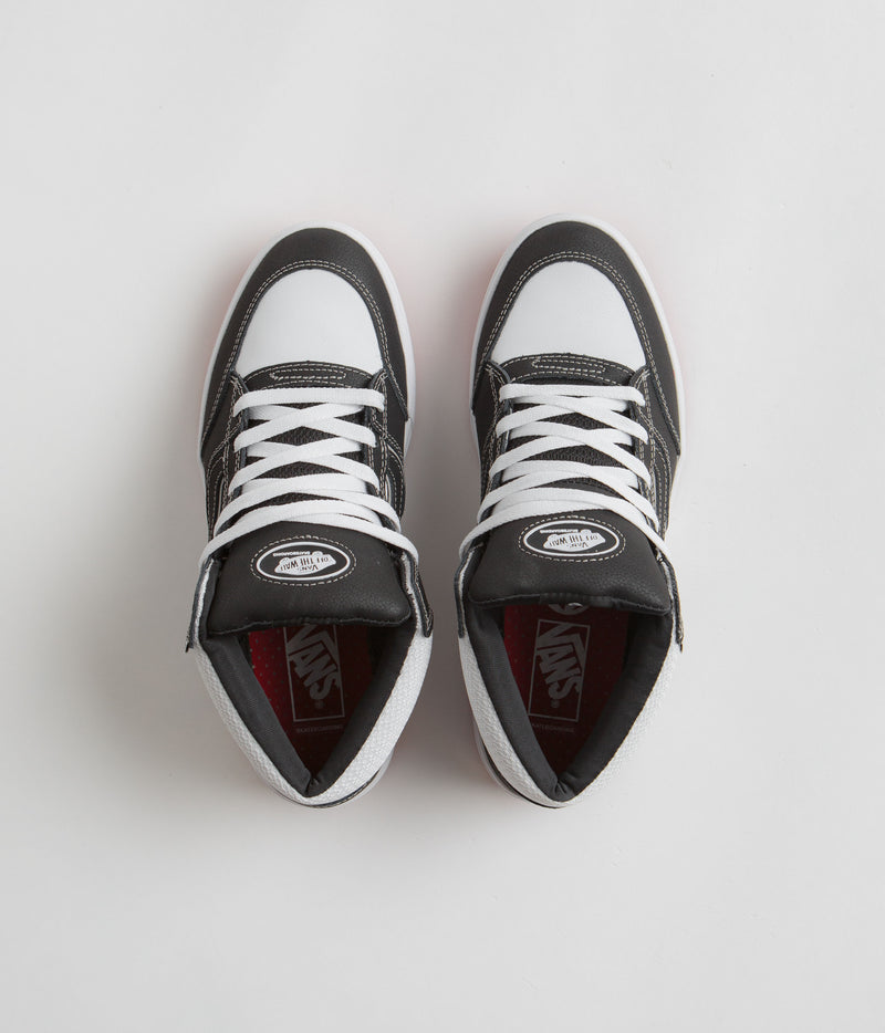Vans Zahba Mid Shoes in Black and White / Red