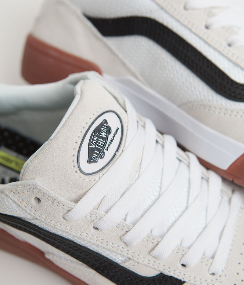 Vans Zahba Shoes in White and Black / Gum