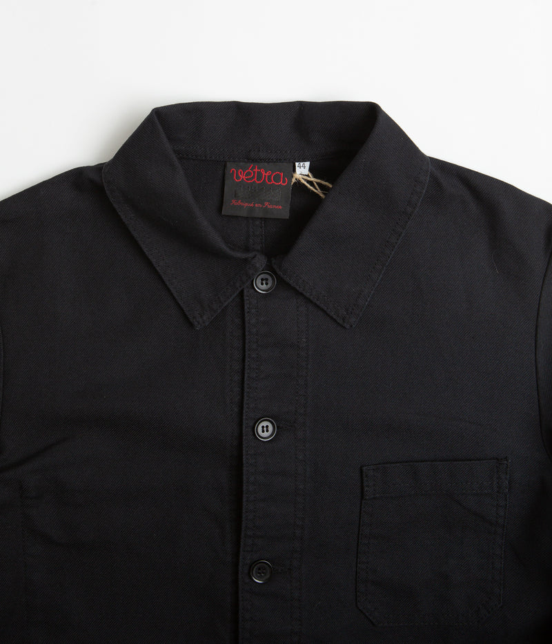 Vetra No.4 Organic Workwear Jacket in Washed Black