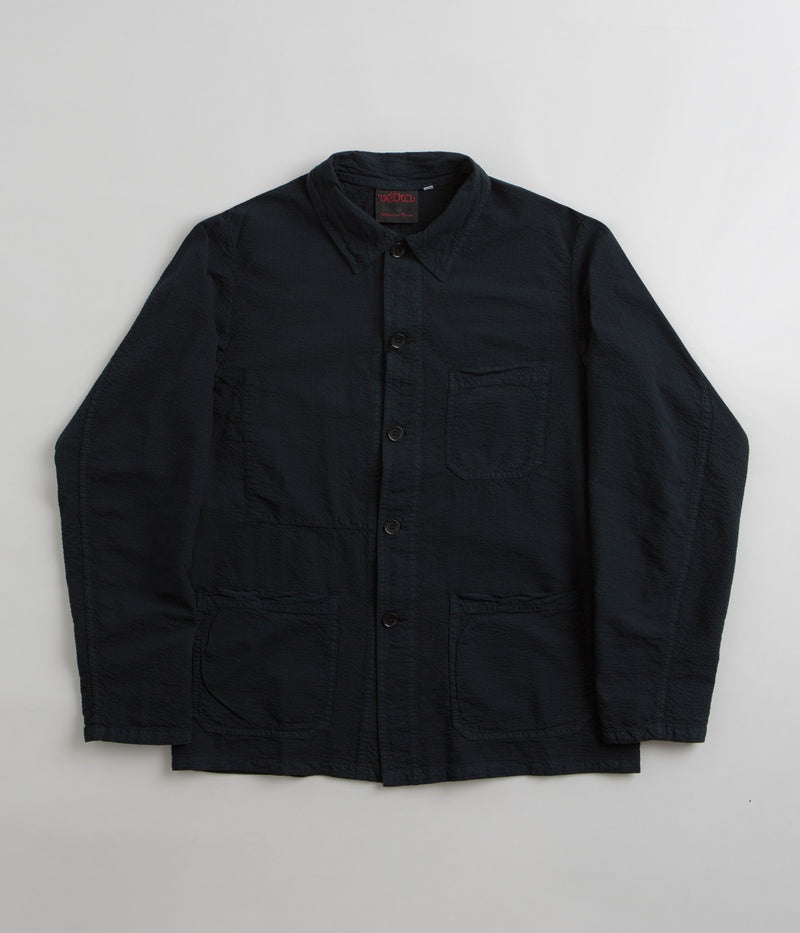 Vetra No.5 Seersucker Workwear Jacket in Navy