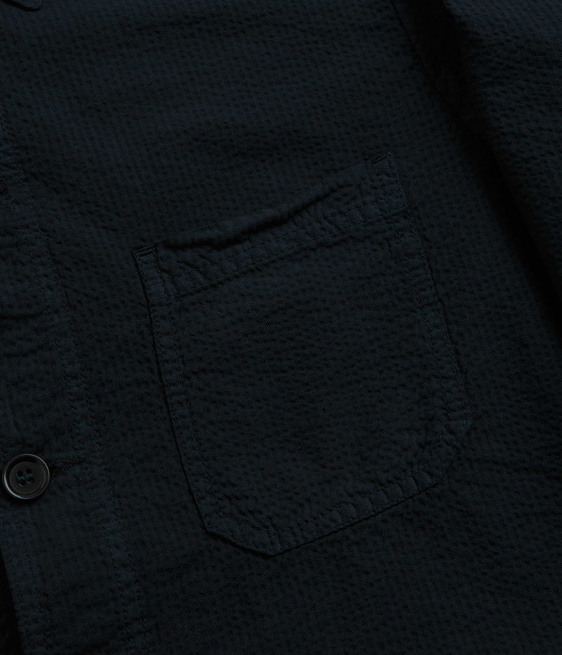 Vetra No.5 Seersucker Workwear Jacket in Navy