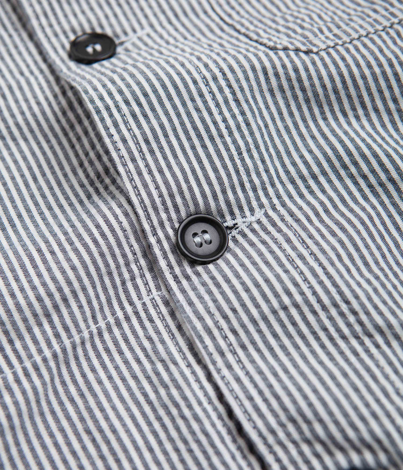 Vetra No.5 Workwear Jacket in White and Black