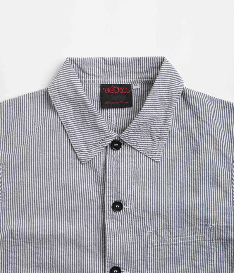 Vetra No.5 Workwear Jacket in White and Black