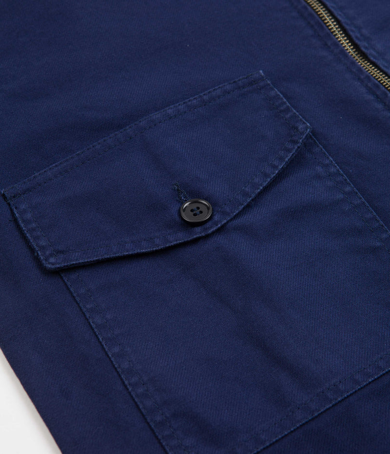 Vetra Zipped Workwear Jacket in Navy