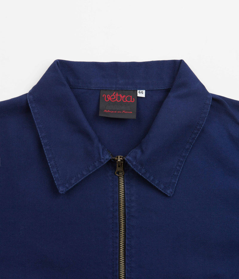 Vetra Zipped Workwear Jacket in Navy