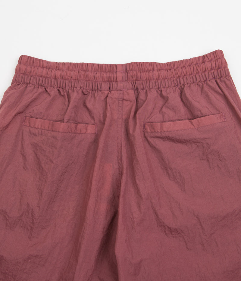 Adidas Wind Shorts in Quiet Crimson and Focus Olive