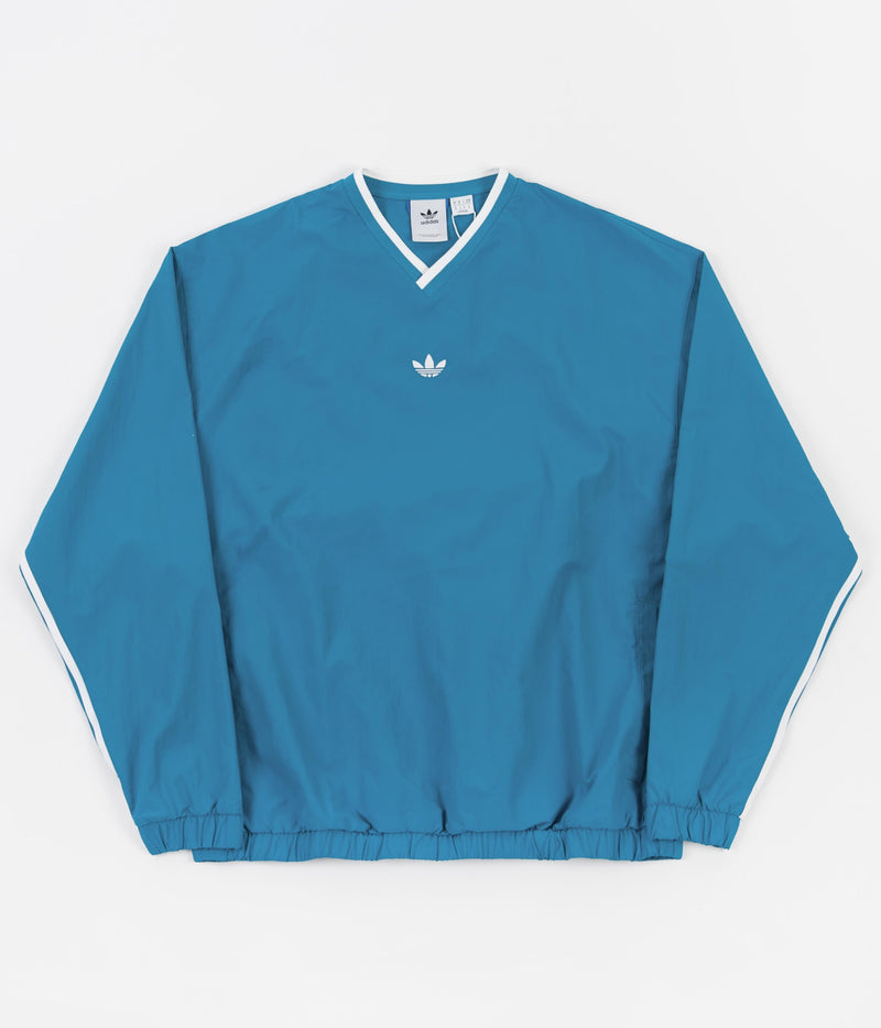 Adidas Windbreaker Sweatshirt in Sonic Aqua and White