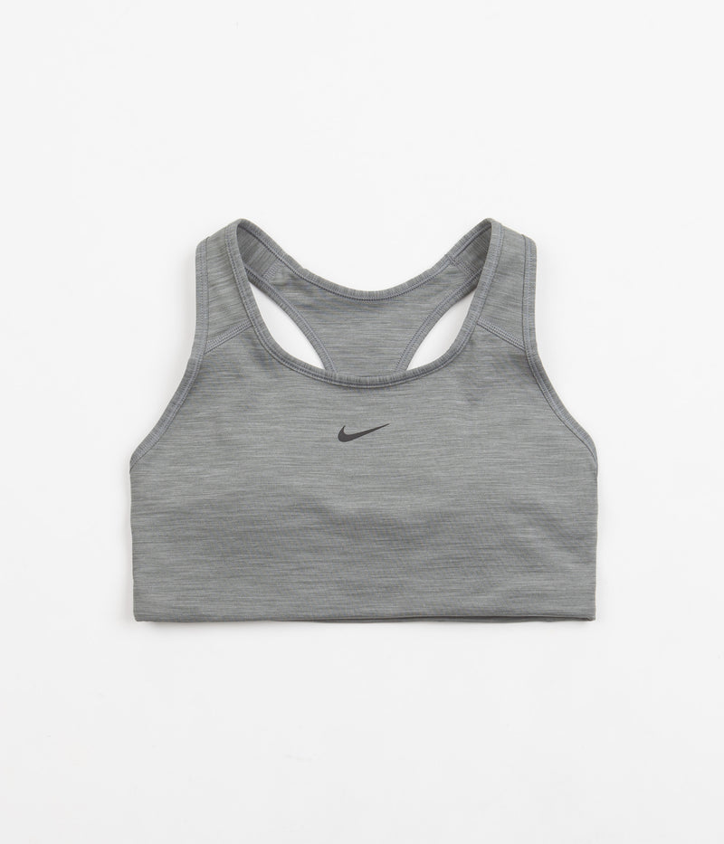 Nike Womens Dri-FIT Medium Support 1 Piece Pad Sports Bra in Smoke Grey and Heather / Black