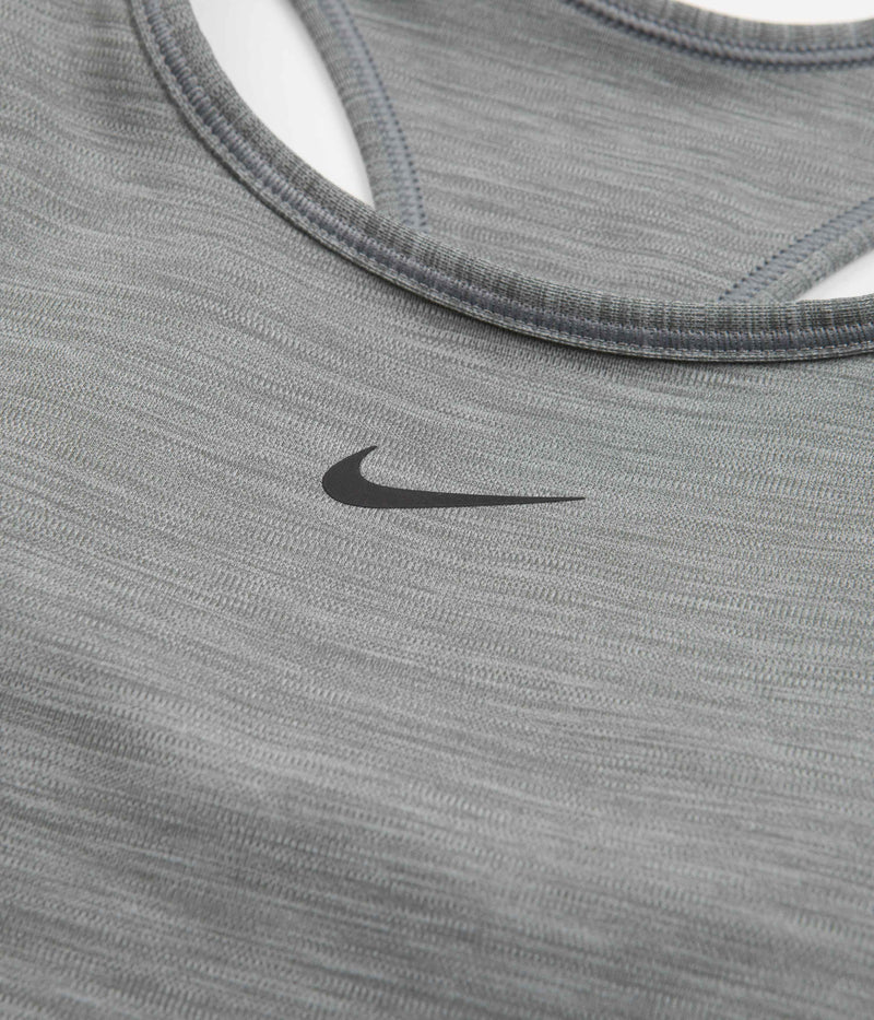 Nike Womens Dri-FIT Medium Support 1 Piece Pad Sports Bra in Smoke Grey and Heather / Black