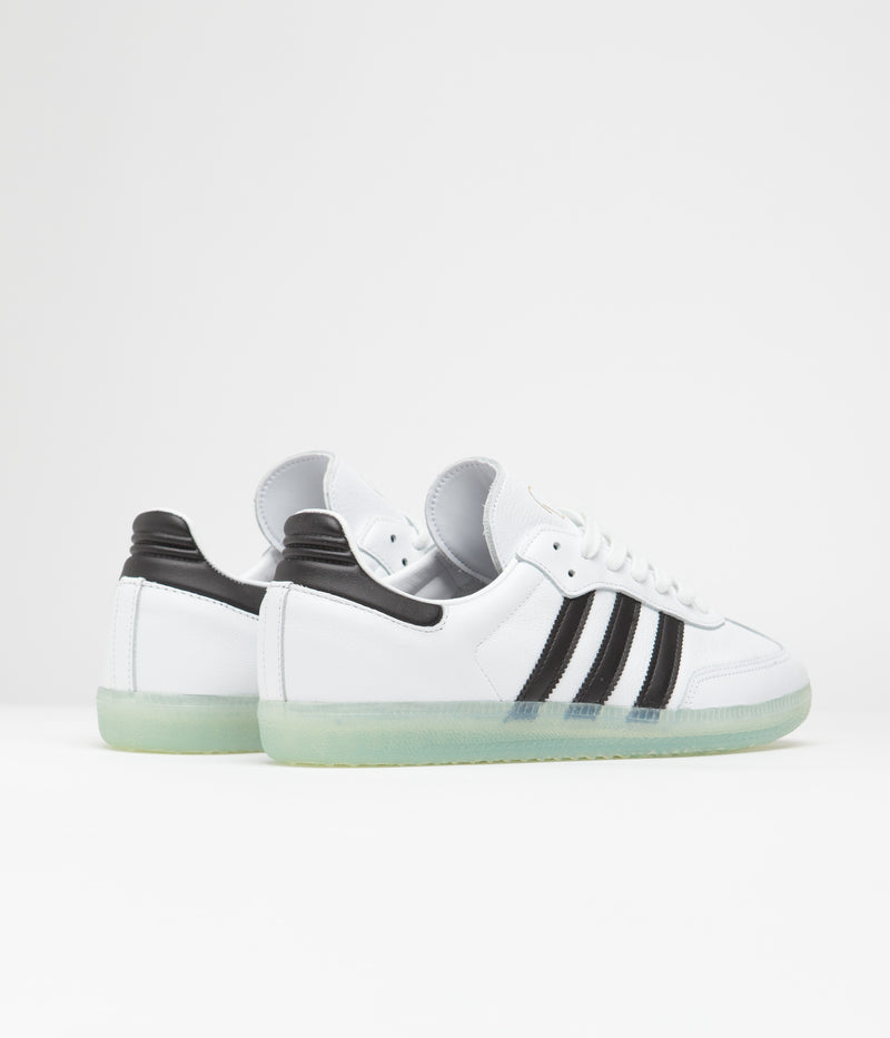 Adidas x Dill Samba Shoes in FTWR White and Core Black / Gold Metallic