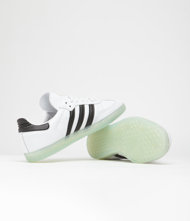 Adidas x Dill Samba Shoes in FTWR White and Core Black / Gold Metallic
