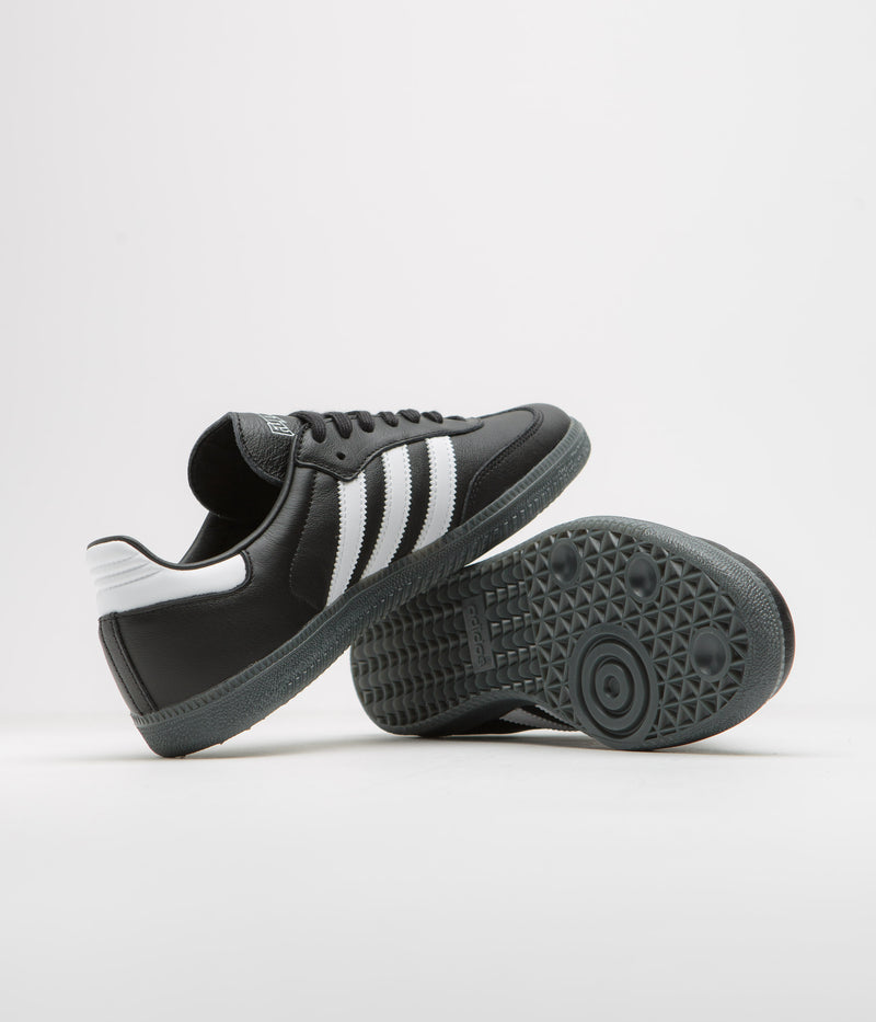 Adidas x Fucking Awesome Samba Shoes in Core Black and FTWR White / Gold Metallic