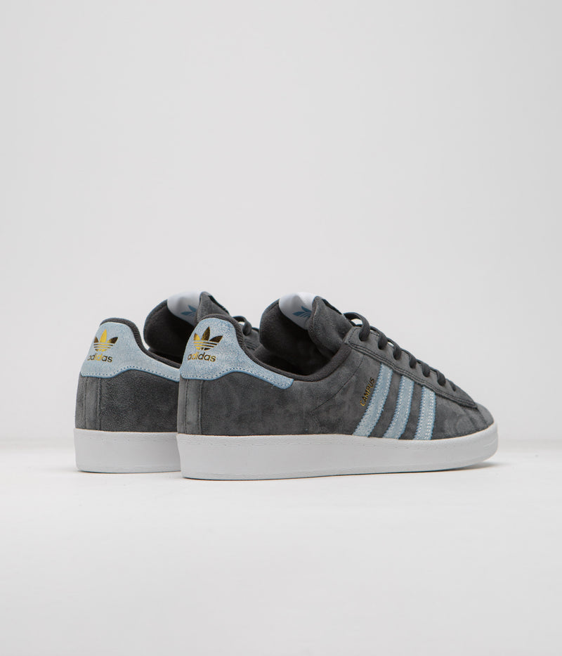 Adidas x Henry Jones Campus ADV Shoes in Carbon and Cloud White / Light Blue