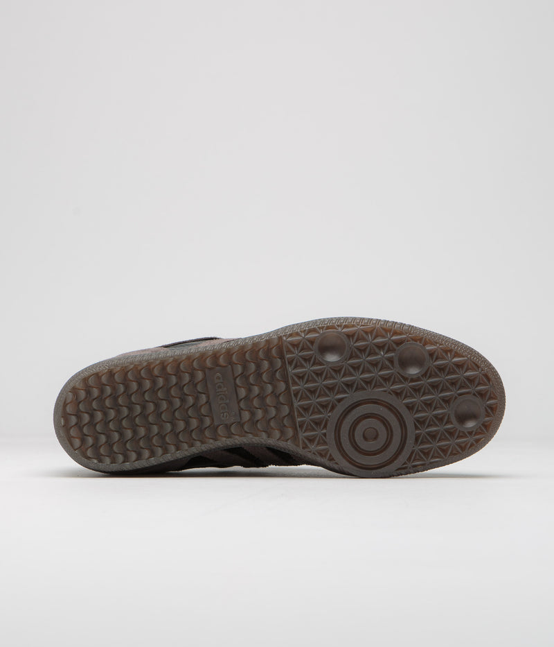 Adidas x Kader Samba ADV Shoes in Core Black and Brown / Gum5