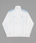 Adidas x Krooked Tracksuit Jacket in White and Clear Blue