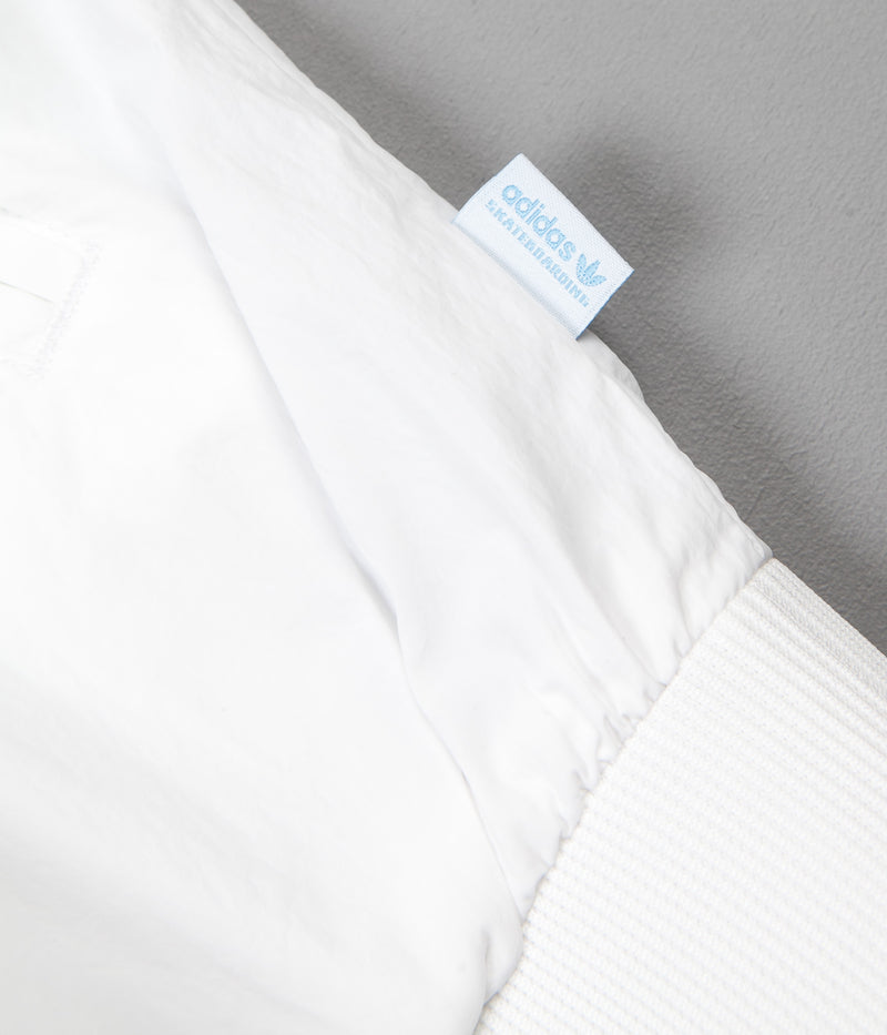 Adidas x Krooked Tracksuit Jacket in White and Clear Blue