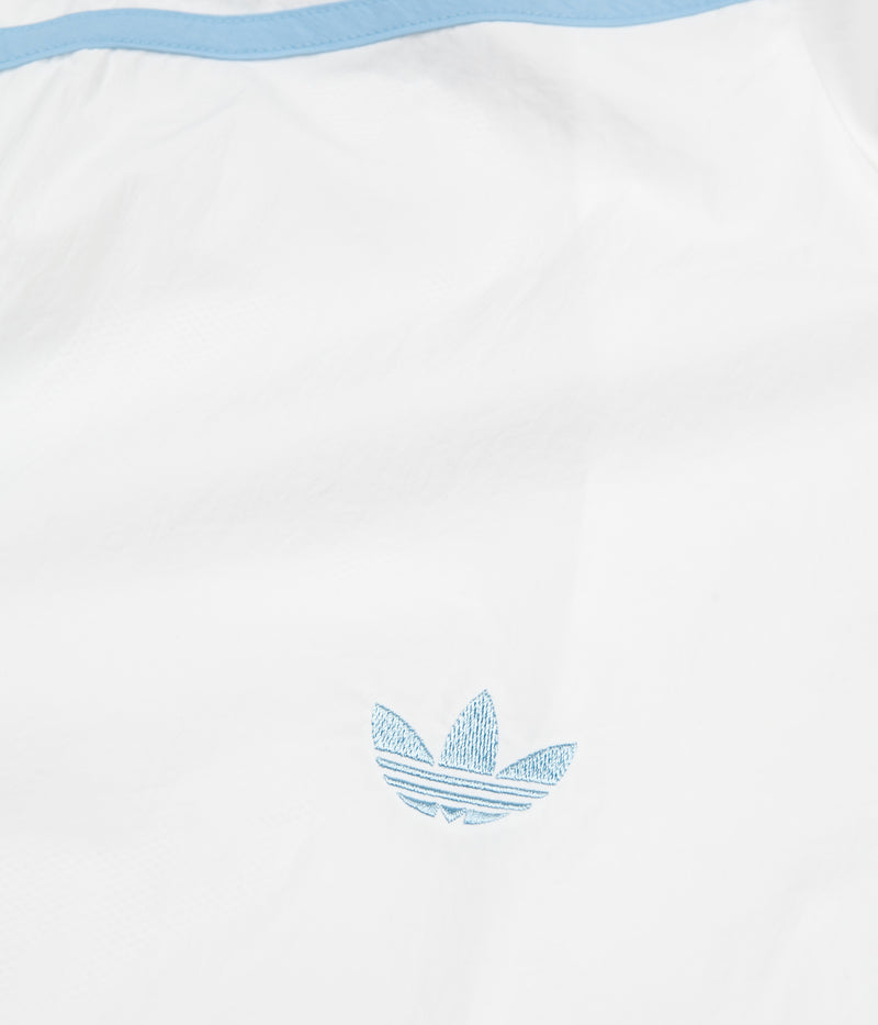 Adidas x Krooked Tracksuit Jacket in White and Clear Blue