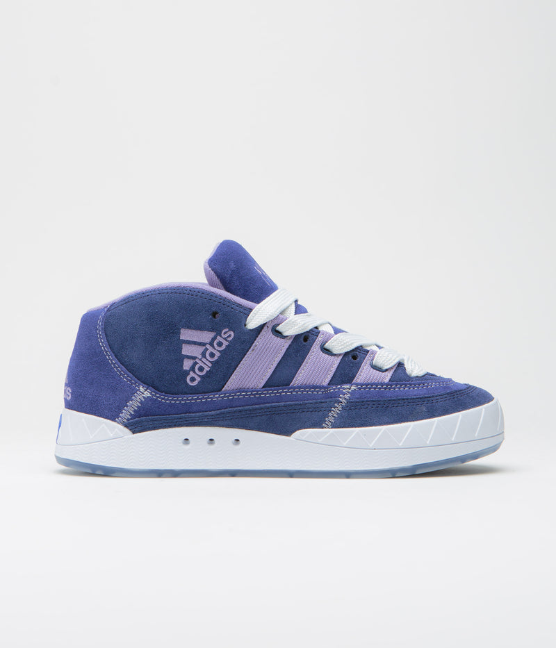 Adidas x Maite Adimatic Mid Shoes in Victory Blue and Magic Lilac / Dark Blue