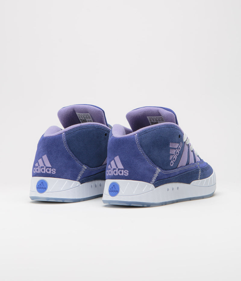 Adidas x Maite Adimatic Mid Shoes in Victory Blue and Magic Lilac / Dark Blue