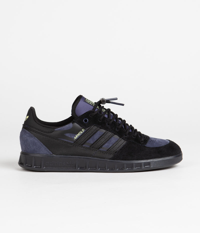 Adidas x Mike Arnold Handball Top Shoes in Core Black and Shadow Navy / Pulse Yellow
