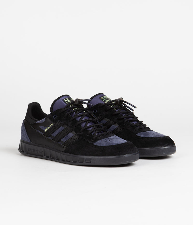 Adidas x Mike Arnold Handball Top Shoes in Core Black and Shadow Navy / Pulse Yellow