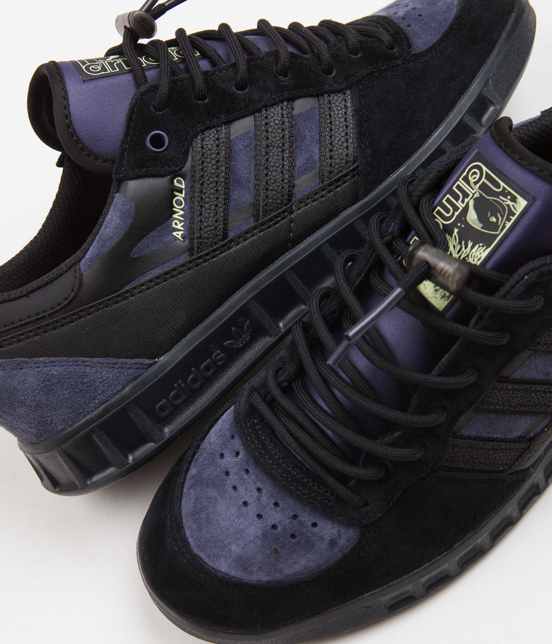 Adidas x Mike Arnold Handball Top Shoes in Core Black and Shadow Navy / Pulse Yellow