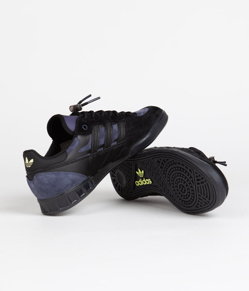 Adidas x Mike Arnold Handball Top Shoes in Core Black and Shadow Navy / Pulse Yellow