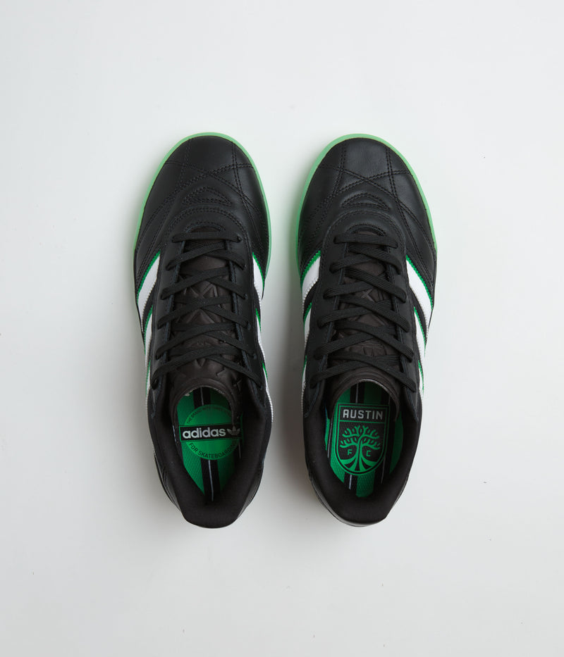 Adidas x No Comply x Austin FC Copa Premiere Shoes in Core Black and FTWR White / Real Green