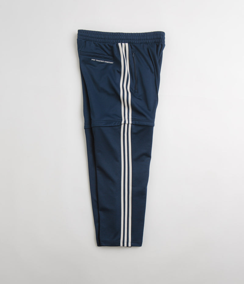 Adidas x Pop Trading Company Beckenbauer Track Pants in Collegiate Navy and Chalk White