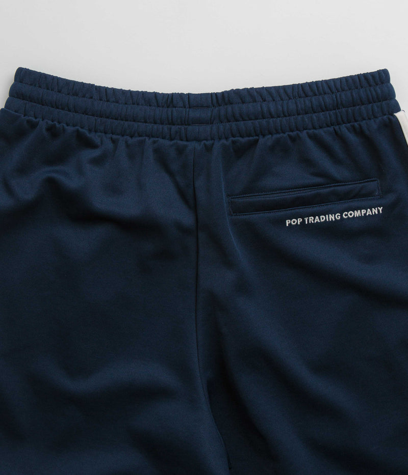 Adidas x Pop Trading Company Beckenbauer Track Pants in Collegiate Navy and Chalk White