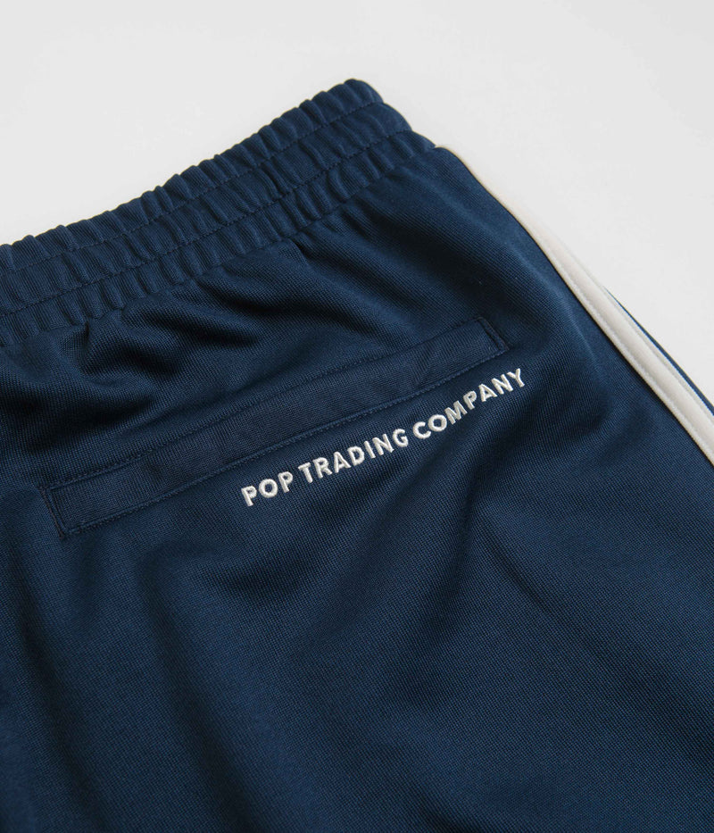 Adidas x Pop Trading Company Beckenbauer Track Pants in Collegiate Navy and Chalk White