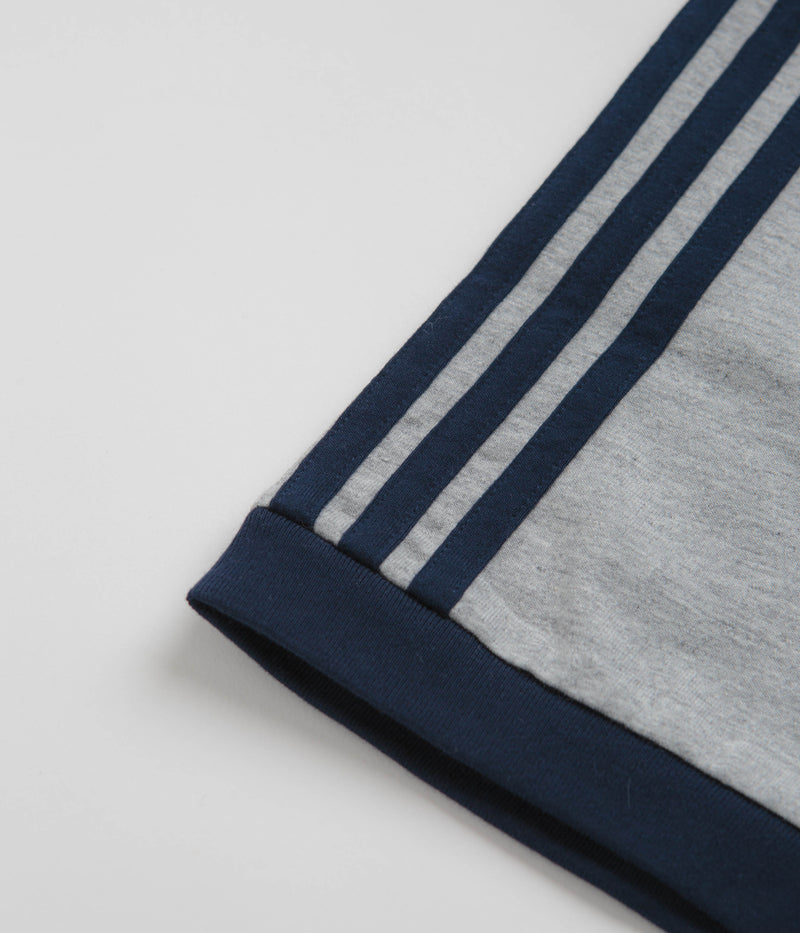 Adidas x Pop Trading Company Classic T-Shirt in Medium Grey Heather and Collegiate Navy