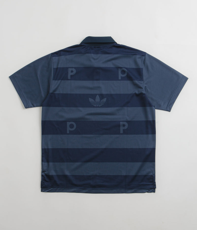 Adidas x Pop Trading Company Polo Shirt in Crew Navy and Collegiate Navy