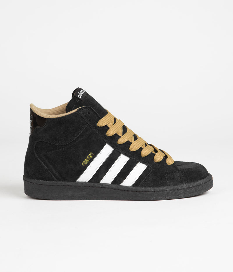 Adidas x Sneeze Superskate Shoes in Core Black and FTWR White / Golden Beige