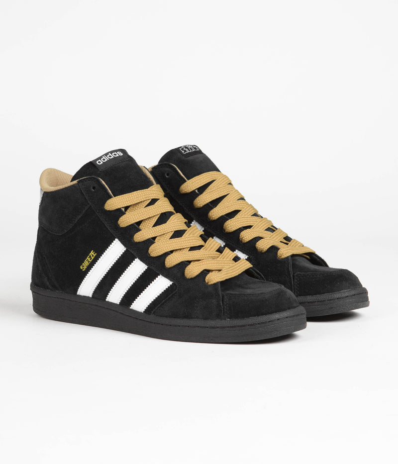 Adidas x Sneeze Superskate Shoes in Core Black and FTWR White / Golden Beige