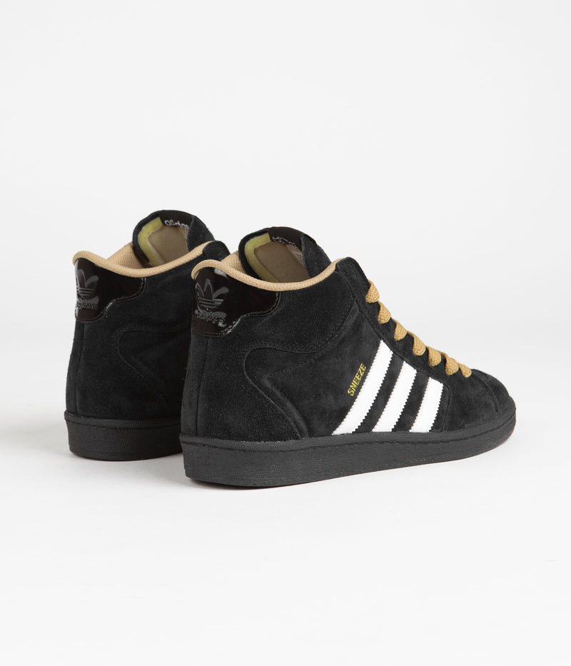 Adidas x Sneeze Superskate Shoes in Core Black and FTWR White / Golden Beige