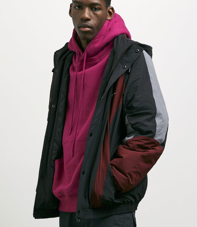 Yardsale Genesis Jacket in Burgundy and Black / Grey