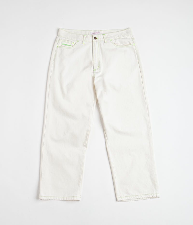 Yardsale Goblin Jeans in White and Green