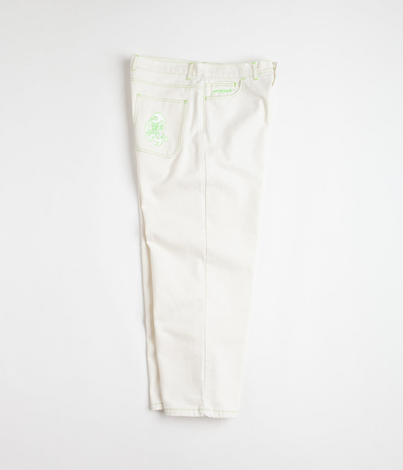 Yardsale Goblin Jeans in White and Green