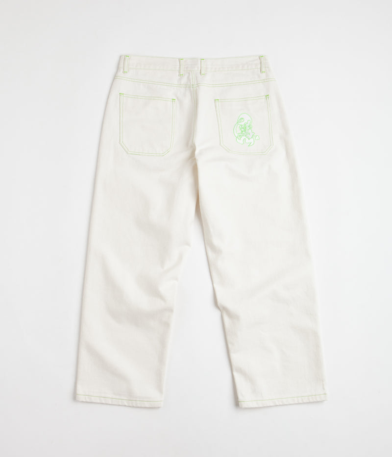 Yardsale Goblin Jeans in White and Green