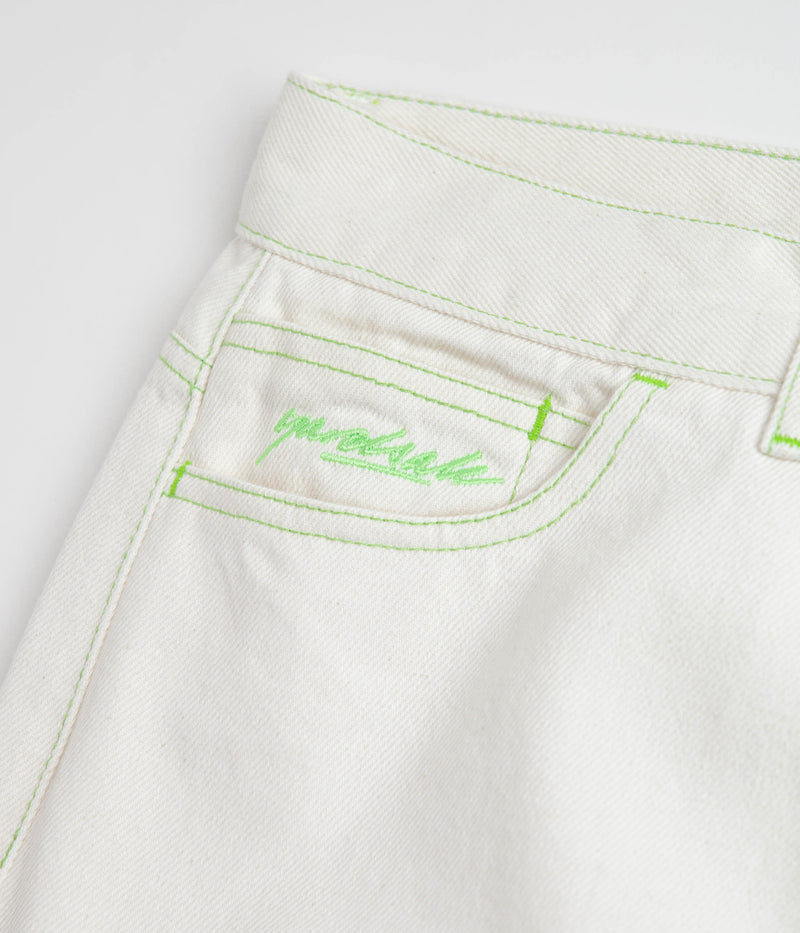 Yardsale Goblin Jeans in White and Green