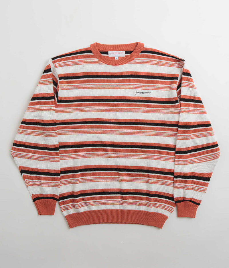 Yardsale Mirage Knit Sweatshirt in Orange and White