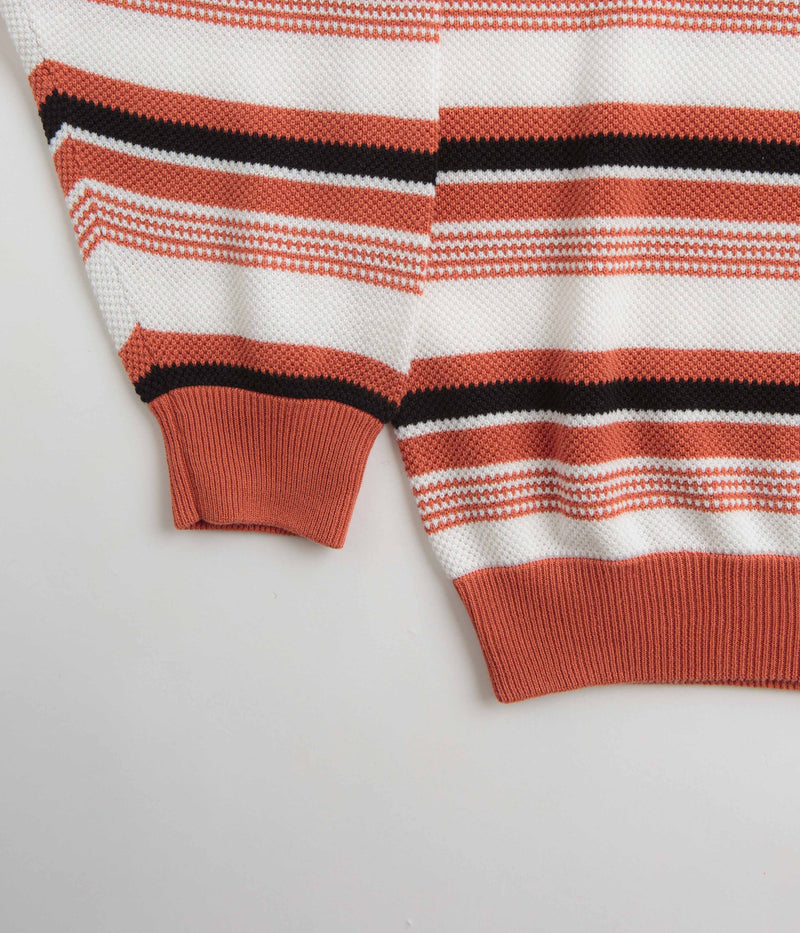 Yardsale Mirage Knit Sweatshirt in Orange and White