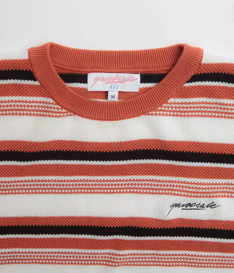 Yardsale Mirage Knit Sweatshirt in Orange and White