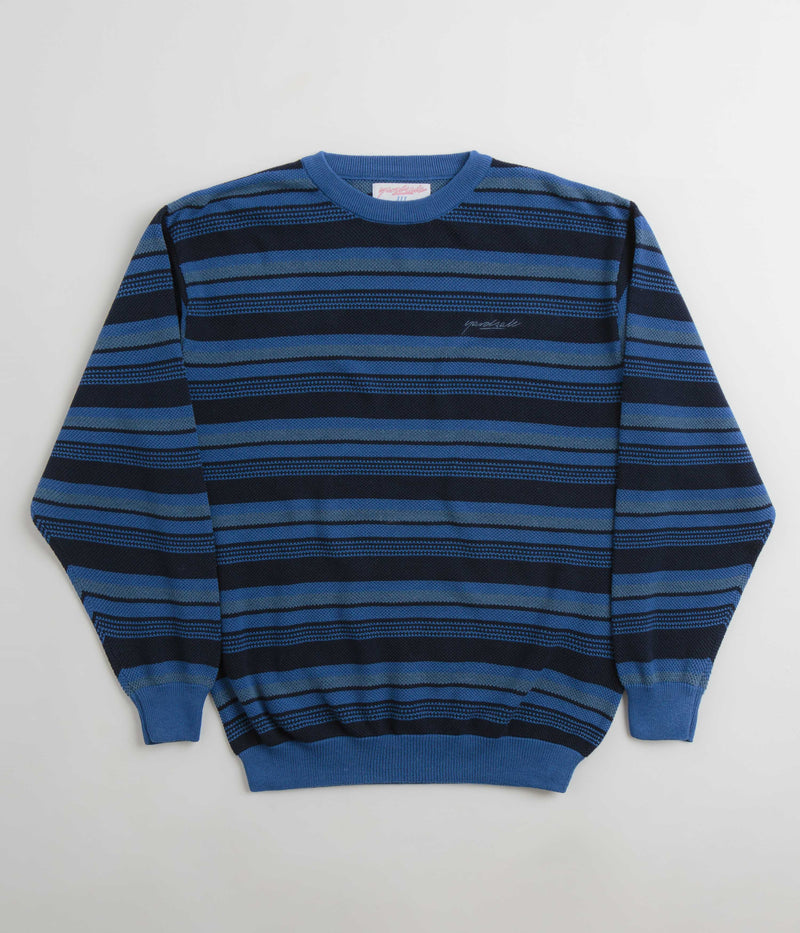 Yardsale Mirage Knit Sweatshirt in Purple and Navy