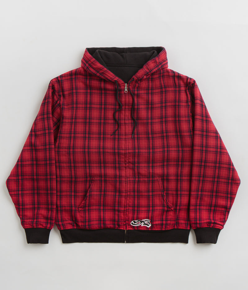 Yardsale Reversible Flannel Hoodie in Black
