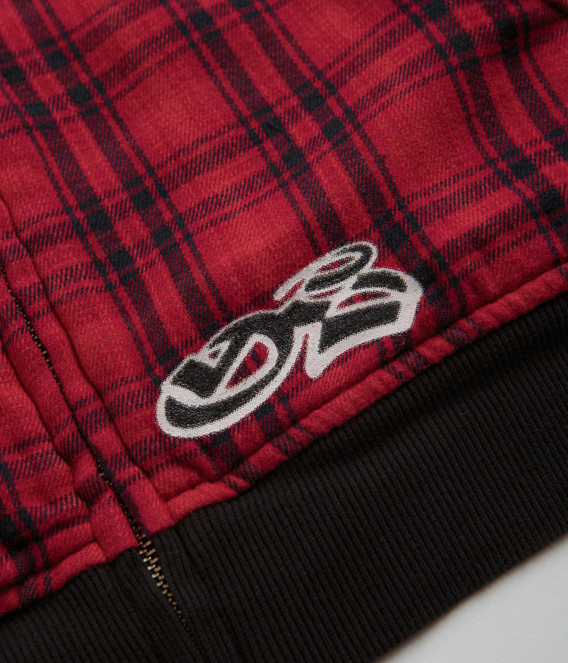Yardsale Reversible Flannel Hoodie in Black