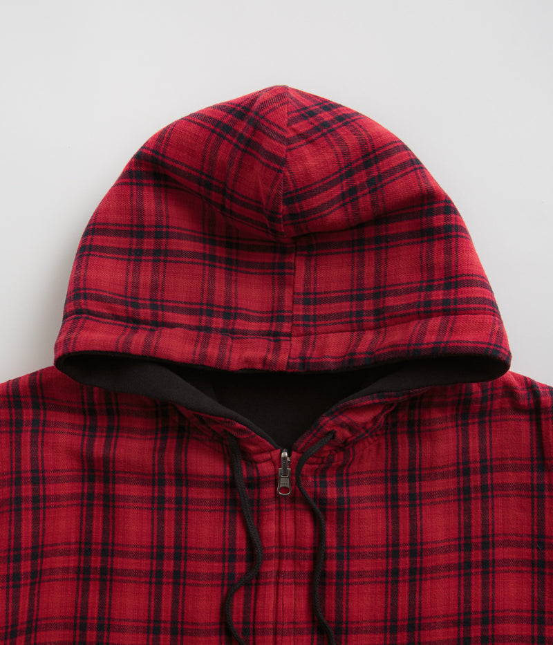 Yardsale Reversible Flannel Hoodie in Black